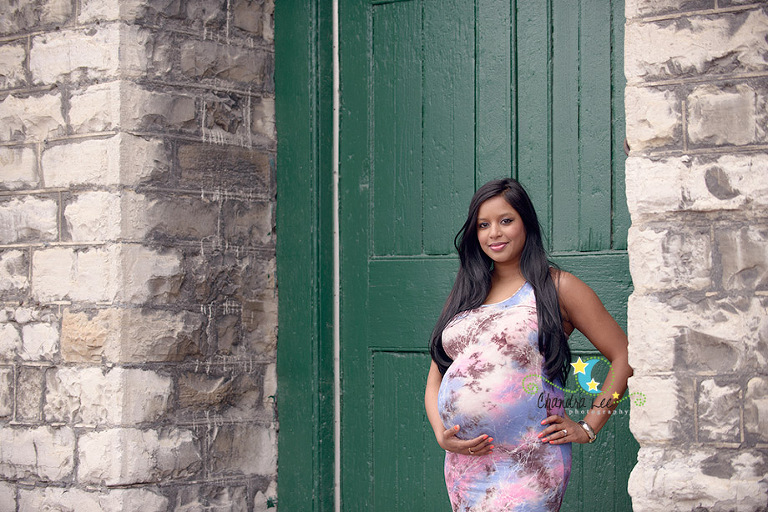 Pregnancy Picture with Old Toronto Door