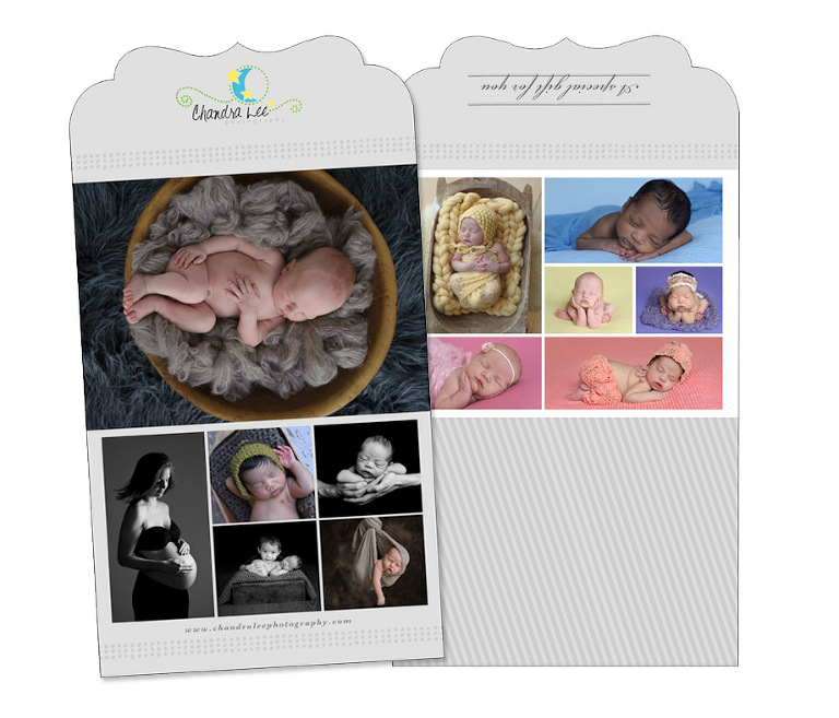 Folded Baby Photography Registry Gift Cards